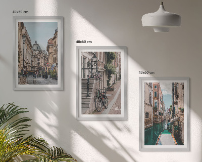 Juego de 3 cuadros Las calles acuáticas de Venecia