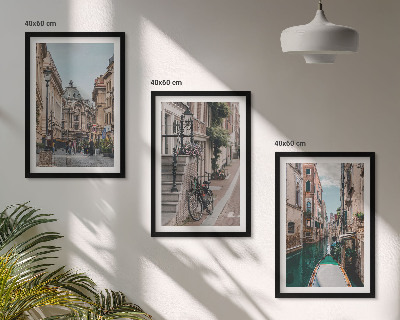 Juego de 3 cuadros Las calles acuáticas de Venecia