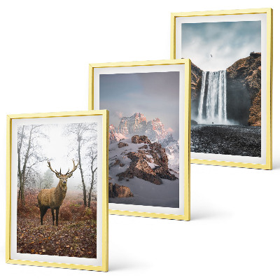 Juego de 3 cuadros Paisajes de montaña salvajes