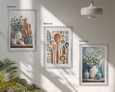 Set de 3 cuadros para salón Accesorios de cocina de origen vegetal