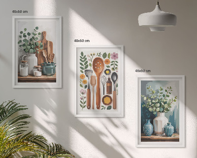Set de 3 cuadros para salón Accesorios de cocina de origen vegetal