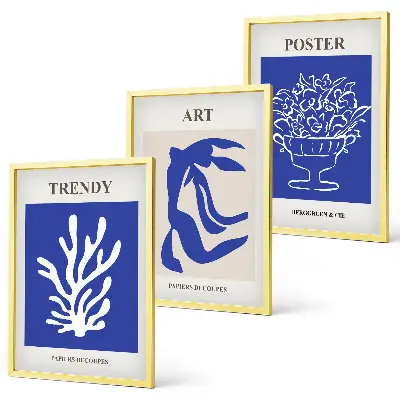Carteles abstractos de Matisse juego de 3 cuadros