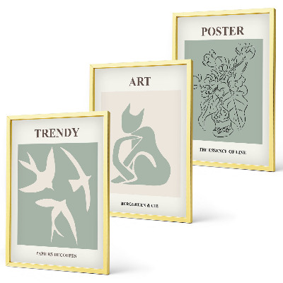 Set de 3 cuadros para salón Las elegantes ilustraciones de Matisse