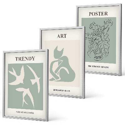 Set de 3 cuadros para salón Las elegantes ilustraciones de Matisse
