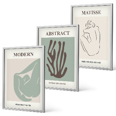 Juego de 3 cuadros Las elegantes pinturas abstractas de Matisse