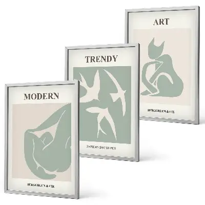 Figuras abstractas de Matisse juego de 3 cuadros