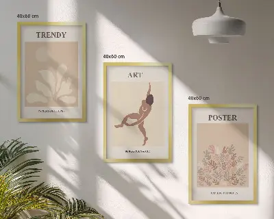 Las formas abstractas de Matisse juego de 3 cuadros