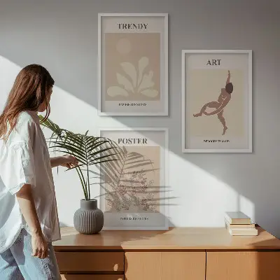 Las formas abstractas de Matisse juego de 3 cuadros