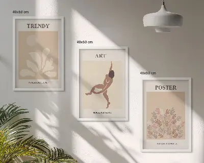 Las formas abstractas de Matisse juego de 3 cuadros