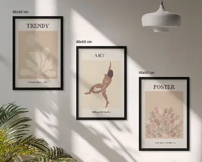 Las formas abstractas de Matisse juego de 3 cuadros