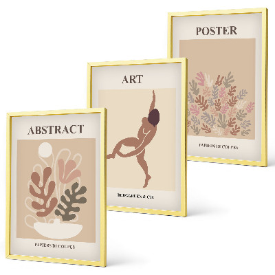 Set de 3 cuadros para salón Las elegantes composiciones de Matisse