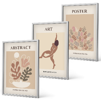 Set de 3 cuadros para salón Las elegantes composiciones de Matisse