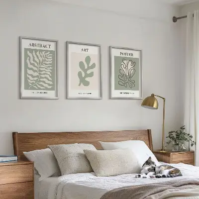 Juego de 3 cuadros con motivos vegetales de Matisse