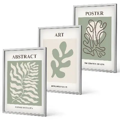 Juego de 3 cuadros con motivos vegetales de Matisse