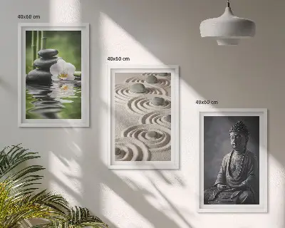 Juego de 3 cuadros con vista relajante de Buda zen