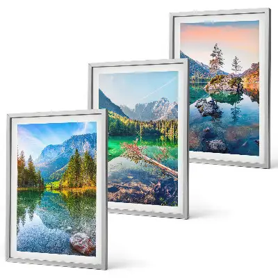 Juego de 3 cuadros de paisaje natural de lagos de montaña