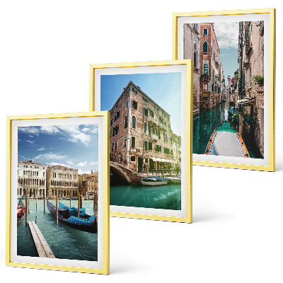 Set de 3 cuadros para salón arquitectura de los canales de Venecia