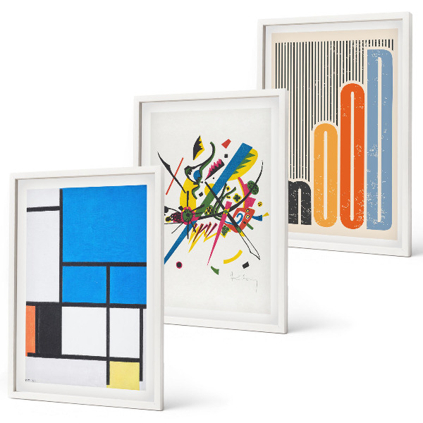 Juego de 3 cuadros Geometría moderna abstracta
