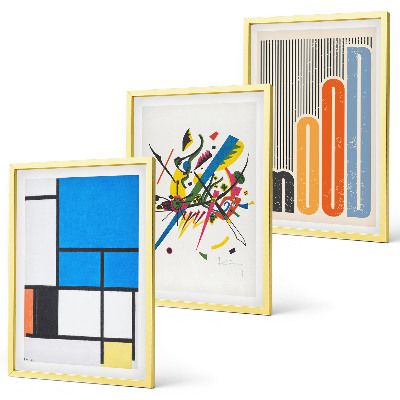 Juego de 3 cuadros Geometría moderna abstracta