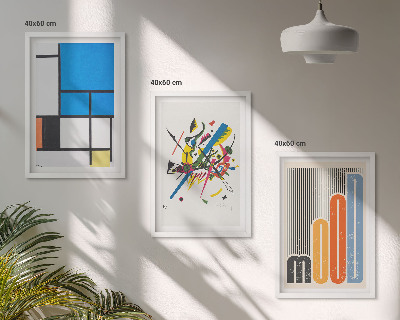 Juego de 3 cuadros Geometría moderna abstracta