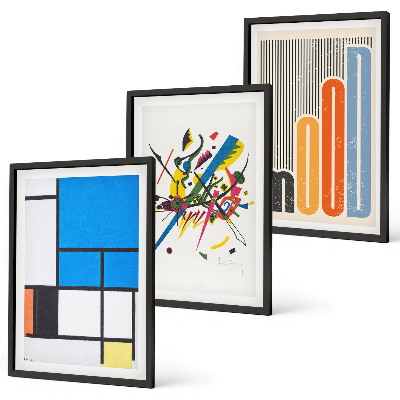 Juego de 3 cuadros Geometría moderna abstracta