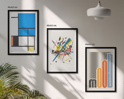 Juego de 3 cuadros Geometría moderna abstracta