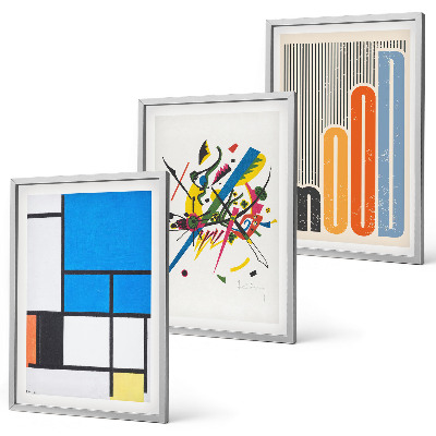 Juego de 3 cuadros Geometría moderna abstracta