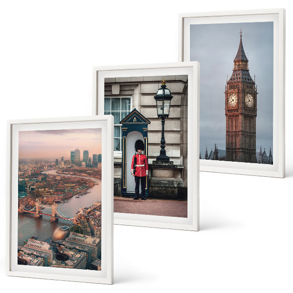 Juego de 3 cuadros Puente de Londres Guardian Big Ben