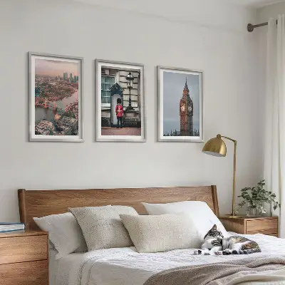 Juego de 3 cuadros decorativos Puente de Londres y Big Ben