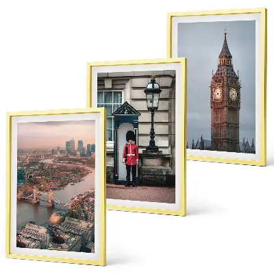 Juego de 3 cuadros decorativos Puente de Londres y Big Ben
