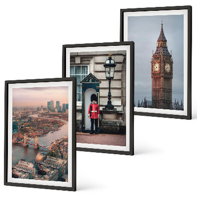 Juego de 3 cuadros Puente de Londres Guardian Big Ben