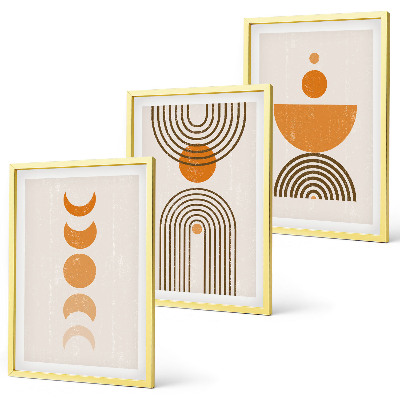 Juego de 3 cuadros Decoración bohemia minimalista