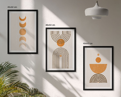 Juego de 3 cuadros Decoración bohemia minimalista