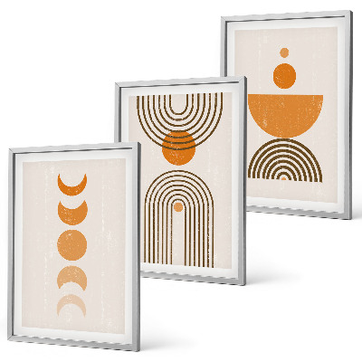 Juego de 3 cuadros Decoración bohemia minimalista