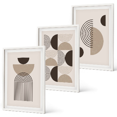Juego de 3 cuadros Patrones minimalistas abstractos