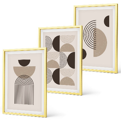 Juego de 3 cuadros Patrones minimalistas abstractos