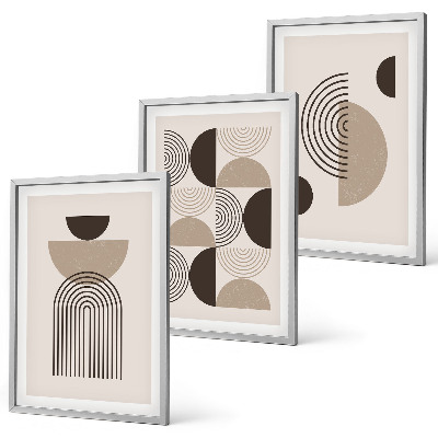 Juego de 3 cuadros Patrones minimalistas abstractos