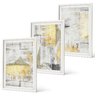 Juego de 3 cuadros Patrones de pintura abstractos y modernos