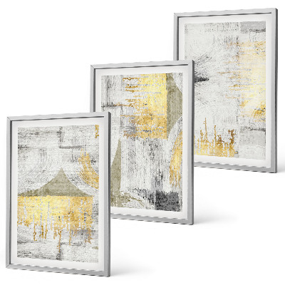 Juego de 3 cuadros Patrones de pintura abstractos y modernos