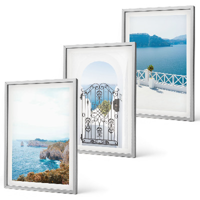 Set de 3 cuadros para salón Arquitectura marítima de Grecia