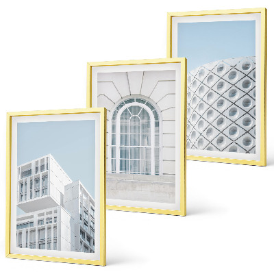 Set de 3 cuadros para salón Geometría de la arquitectura moderna