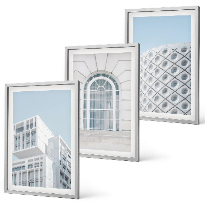 Set de 3 cuadros para salón Geometría de la arquitectura moderna