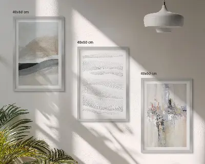 Juego de 3 cuadros con patrones abstractos de la Tierra