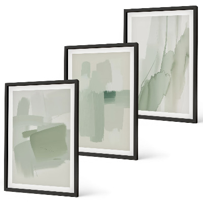 Juego de 3 cuadros patrones abstractos de acuarela
