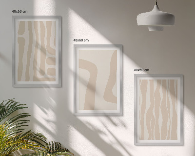 Juego de 3 cuadros Patrones abstractos de estilo bohemio
