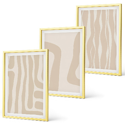 Juego de 3 cuadros Patrones abstractos de estilo bohemio