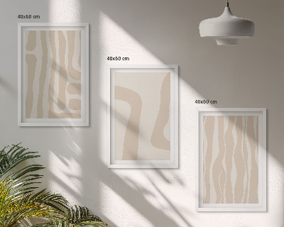 Juego de 3 cuadros Patrones abstractos de estilo bohemio