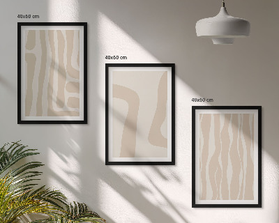 Juego de 3 cuadros Patrones abstractos de estilo bohemio