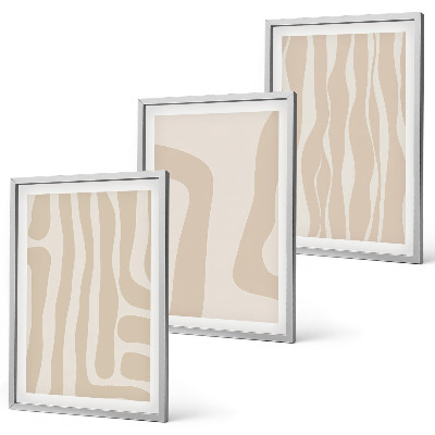 Juego de 3 cuadros Patrones abstractos de estilo bohemio