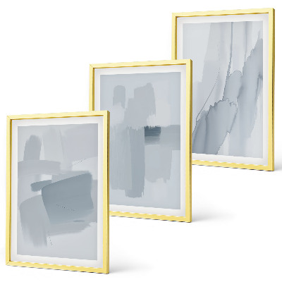 Set de 3 cuadros para salón Arte abstracto en acuarela